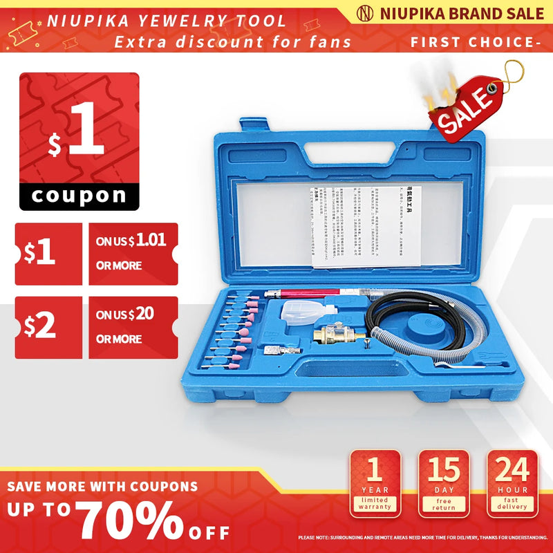 Micro Air Mill Kit 56000RPM for Grinding, Cutting and Engraving Tools