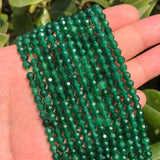Micro Faceted Stone Beads Green Jades Turquoises Unakite 2 3 4mm for Jewelry