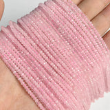 Micro Faceted Gem Rondelle Beads Natural Agates Tourmaline Quartz Stone Beads