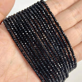 Micro Faceted Gem Rondelle Beads Natural Agates Tourmaline Quartz Stone Beads