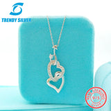 Zircon 925 Silver Pendant Necklace Light Collarbone Necklace