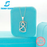 Zircon 925 Silver Pendant Necklace Ethnic Collarbone Jewelry