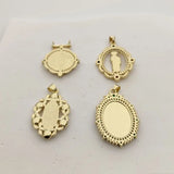Zircon Virgin Mary Charms Pendants DIY Jewelry Making