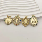 Zircon Virgin Mary Charms Pendants DIY Jewelry Making