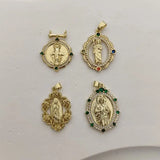 Zircon Virgin Mary Charms Pendants DIY Jewelry Making