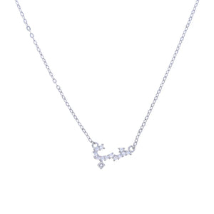 Micro Pave CZ Enamel Arabic Love Charm Necklace Jewelry
