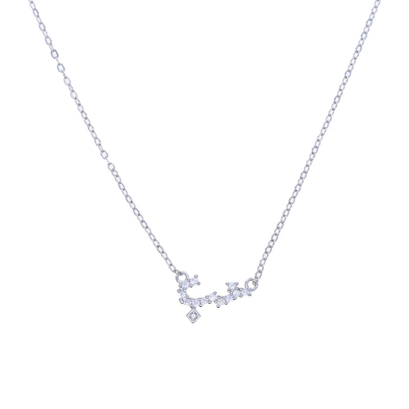 Micro Pave CZ Enamel Arabic Love Charm Necklace Jewelry