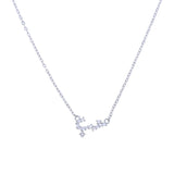 Micro Pave CZ Enamel Arabic Love Charm Necklace Jewelry