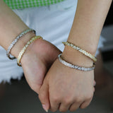 Heart Bangle Bracelet with 5A Cz Stones