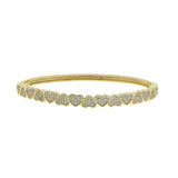 Heart Bangle Bracelet with 5A Cz Stones