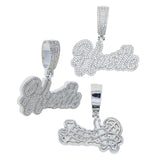 Micro Pave CZ Hip Hop Hustle Pendant Necklace For Men