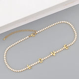 CZ Tennis Chain Love Necklaces Crystal Chokers Women Jewelry