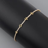 CZ Tennis Chain Love Necklaces Crystal Chokers Women Jewelry