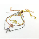 Micro Pave Evil Eye Hamsa Charms Bracelet for Women