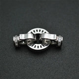 Micro Pave Square CZ Round Shape Charm Clasps Jewelry Components