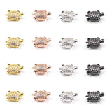 Micro Pave Zircon Tortois Beads Charms Copper Spacer Loose Beads 4pcs/lot