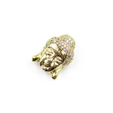 Micro Pave Zircon Buddha Pendant CZ Copper Beads Charms Spacers