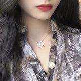 Micro Zircon Zirconium Stone Letters Necklace Woman Tide Niche Clavicle Chain