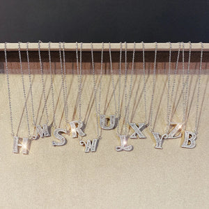 Micro Zircon Zirconium Stone Letters Necklace Woman Tide Niche Clavicle Chain