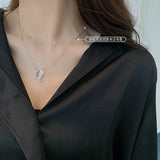 Micro Zircon Zirconium Stone Letters Necklace Woman Tide Niche Clavicle Chain