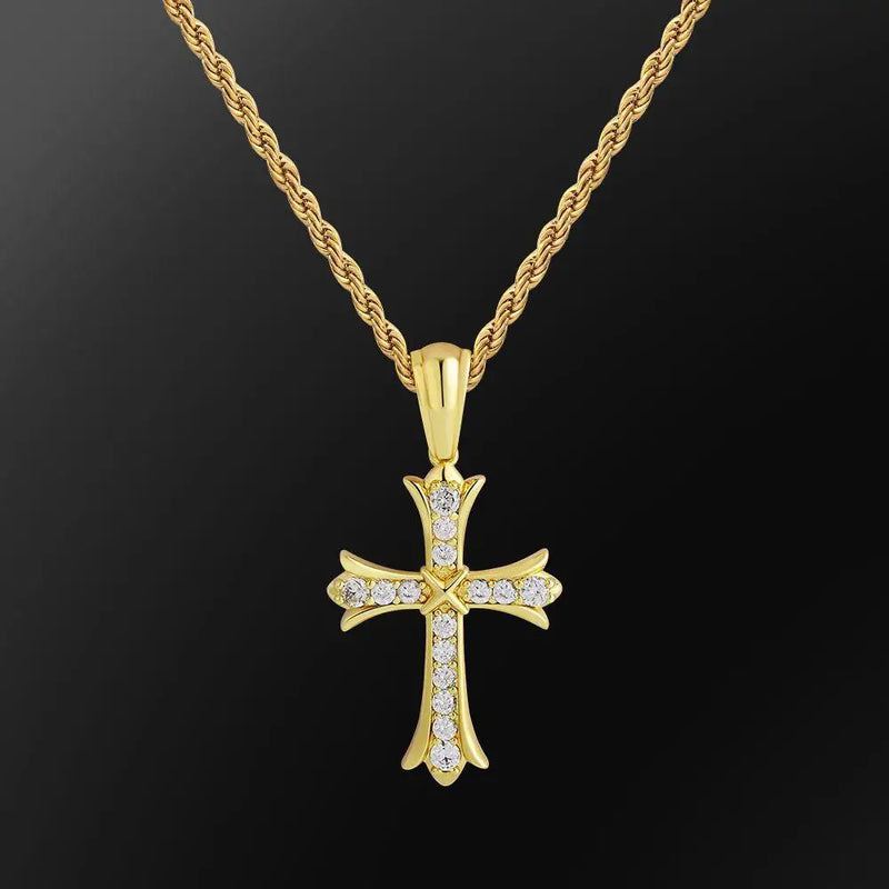 Micro Diamond Cross Necklace Necklace for Men and Women