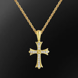Micro Diamond Cross Necklace Necklace for Men and Women