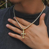 Micro Diamond Cross Necklace Necklace for Men and Women