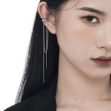 Sterling Silver Double-layer Chain Ear Clip Without Ear Hole