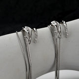 Sterling Silver Double-layer Chain Ear Clip Without Ear Hole