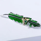 Zircon Bee Brooch Japanese Leaves Corsage Ins Brooch