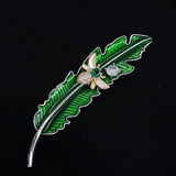 Zircon Bee Brooch Japanese Leaves Corsage Ins Brooch
