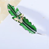 Zircon Bee Brooch Japanese Leaves Corsage Ins Brooch