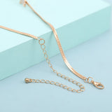 Micro Inlaid Geometric Necklace Short Snake Bone Chain Small Butterfly Necklace
