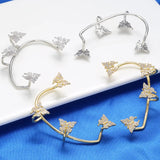 Zircon Inlaid Peach Ear Clip Women's Jewelry