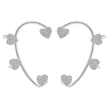 Zircon Inlaid Peach Ear Clip Women's Jewelry