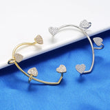 Zircon Inlaid Peach Ear Clip Women's Jewelry