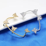 Zircon Inlaid Peach Ear Clip Women's Jewelry