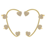 Zircon Inlaid Peach Ear Clip Women's Jewelry