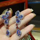 Anti-Allergy Silver-Plated Zircon Earrings for Women