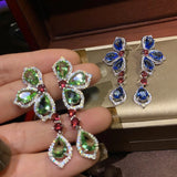 Anti-Allergy Silver-Plated Zircon Earrings for Women