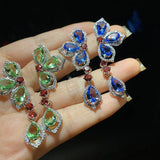 Anti-Allergy Silver-Plated Zircon Earrings for Women