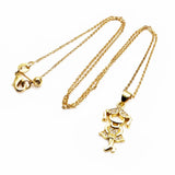 Zircon Couple Pendant Necklace Boys Girls DIY Jewelry