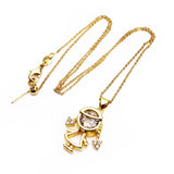 Zircon Couple Pendant Necklace Boys Girls DIY Jewelry