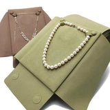 Microfiber Cloth Necklace Display Storage Pouch Pendant Pearl Necklace Holder