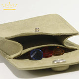 Microfiber Fabric Jewelry Storage Bag Mini Snap Button Cloth Bag