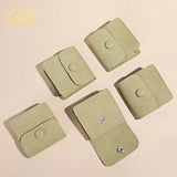 Microfiber Fabric Jewelry Storage Bag Mini Snap Button Cloth Bag