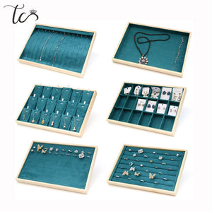 Green Jewelry Tray Ring Earring Organizer Drawers