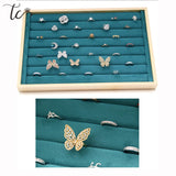 Green Jewelry Tray Ring Earring Organizer Drawers