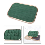 Dark Green Microfiber Jewelry Tray Display Case Box