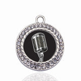 Microphone Circle Charm DIY Jewelry Necklace Bracelet Choker Making